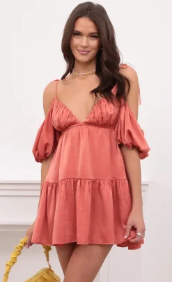 LUCY IN THE SKY Mini Dresses^Baby Doll Dress In Coral