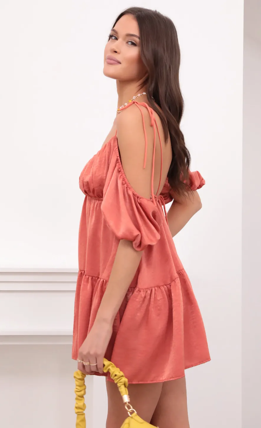 LUCY IN THE SKY Mini Dresses^Baby Doll Dress In Coral