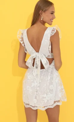 LUCY IN THE SKY Mini Dresses^Baby Doll Dress In White