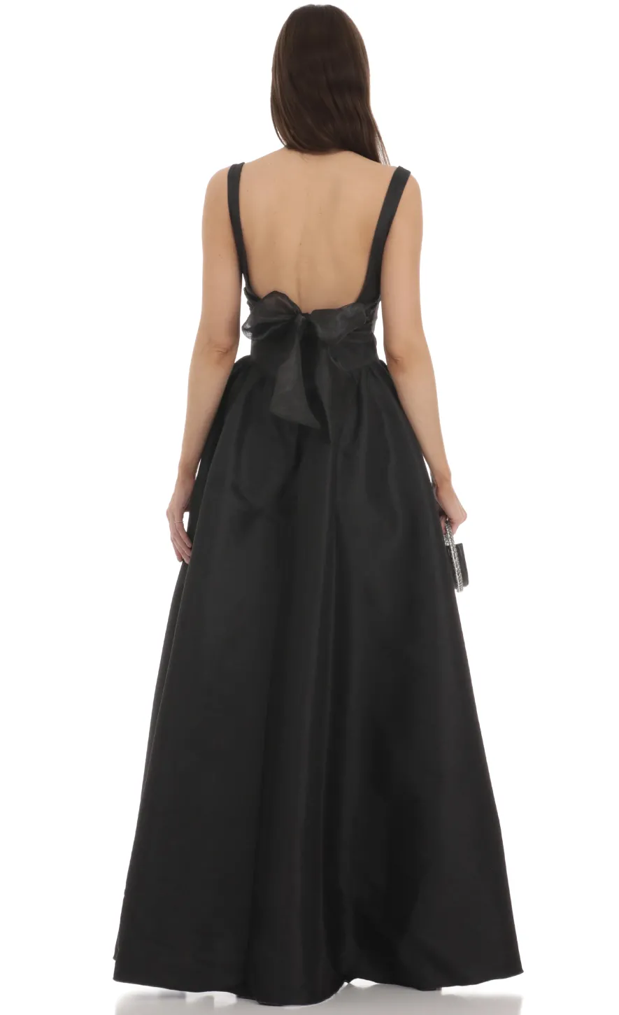 LUCY IN THE SKY Maxi Dresses^Back Bow Gown In Black