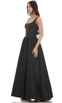 LUCY IN THE SKY Maxi Dresses^Back Bow Gown In Black