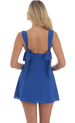 LUCY IN THE SKY Mini Dresses^Back Bows Dress In Royal Blue