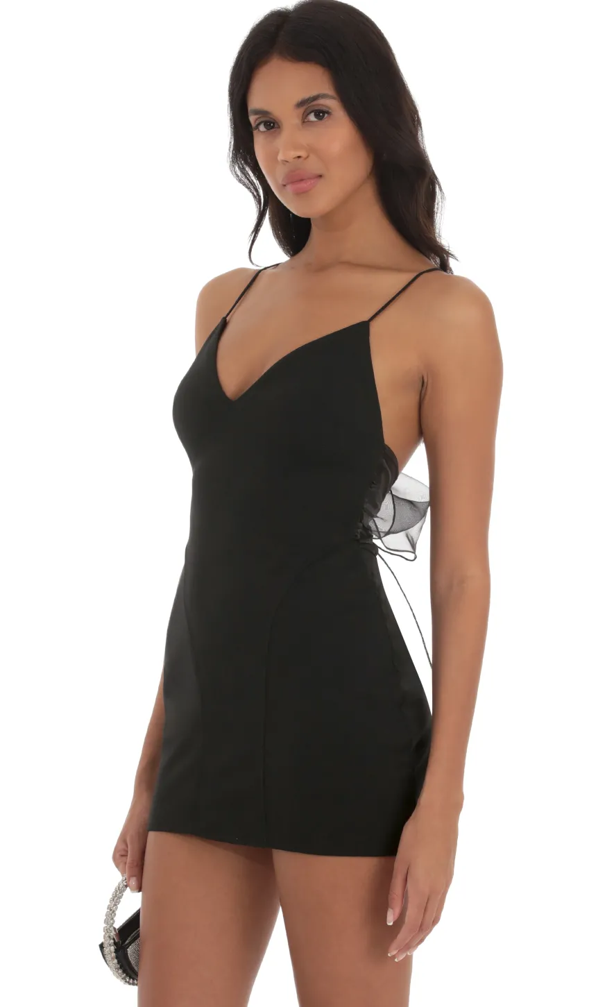 LUCY IN THE SKY Mini Dresses^Bow Tie Bodycon Dress In Black