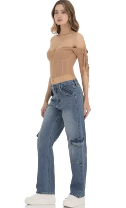 LUCY IN THE SKY Jeans^Cargo Denim Jeans