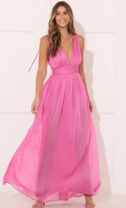 LUCY IN THE SKY Maxi Dresses^Chiffon Maxi Dress In Pink