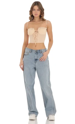 LUCY IN THE SKY Tops^Corset Bralette Top In Nude