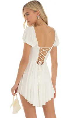 LUCY IN THE SKY Mini Dresses^Corset Dress In White