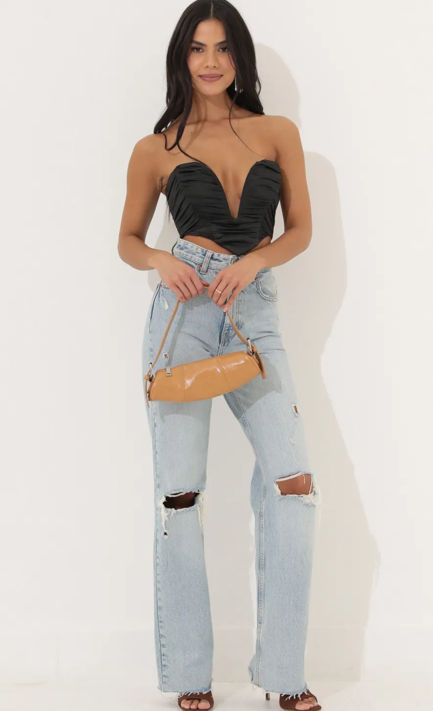 LUCY IN THE SKY Tops^Corset Top In Black