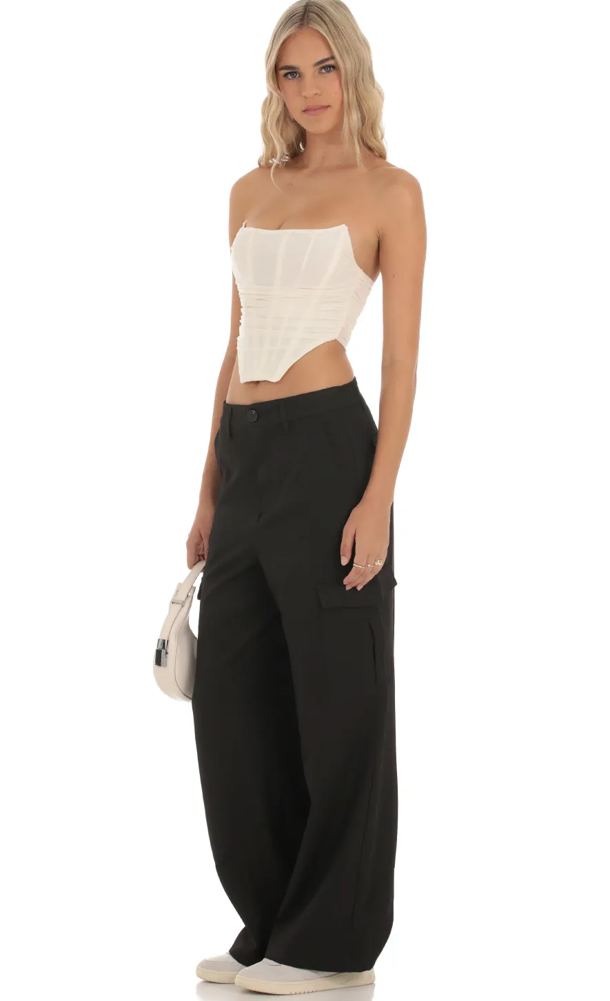 LUCY IN THE SKY Tops^Corset Top In Cream