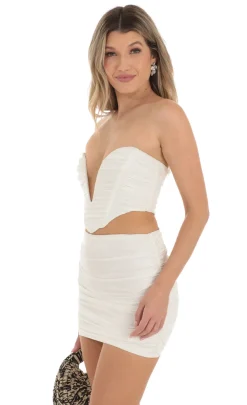 LUCY IN THE SKY Two-Piece Sets^Corset Two Skirt Piece Set In White
