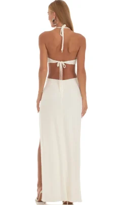 LUCY IN THE SKY Maxi Dresses^Crochet Maxi Cutout Dress In Cream