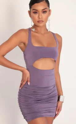 LUCY IN THE SKY Mini Dresses^Cut All Ties Dress In Dusty Lavender