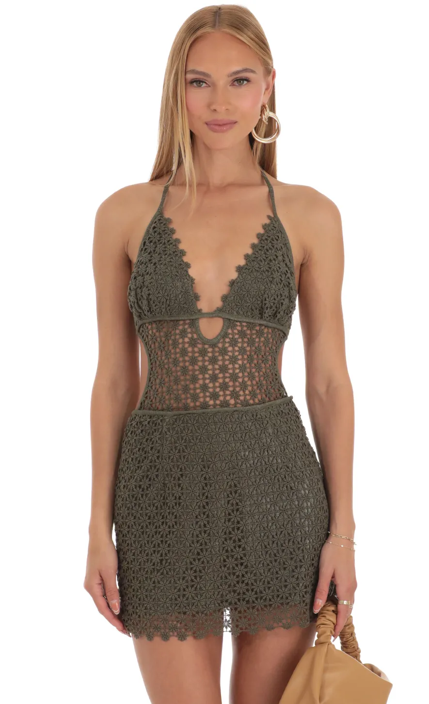 LUCY IN THE SKY Mini Dresses^Cut Out Dress In Green