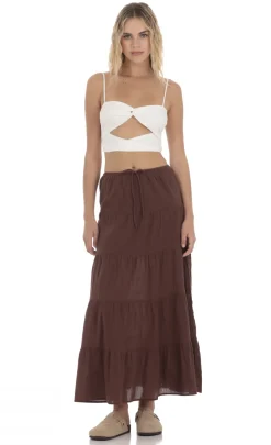 LUCY IN THE SKY Tops^Cutout Top In White