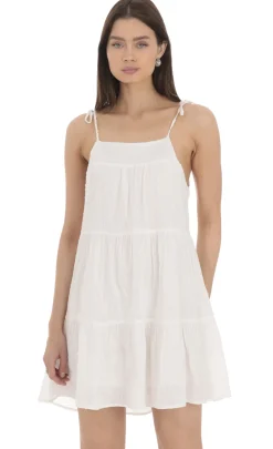 LUCY IN THE SKY Mini Dresses^Dotted Shift Dress In White
