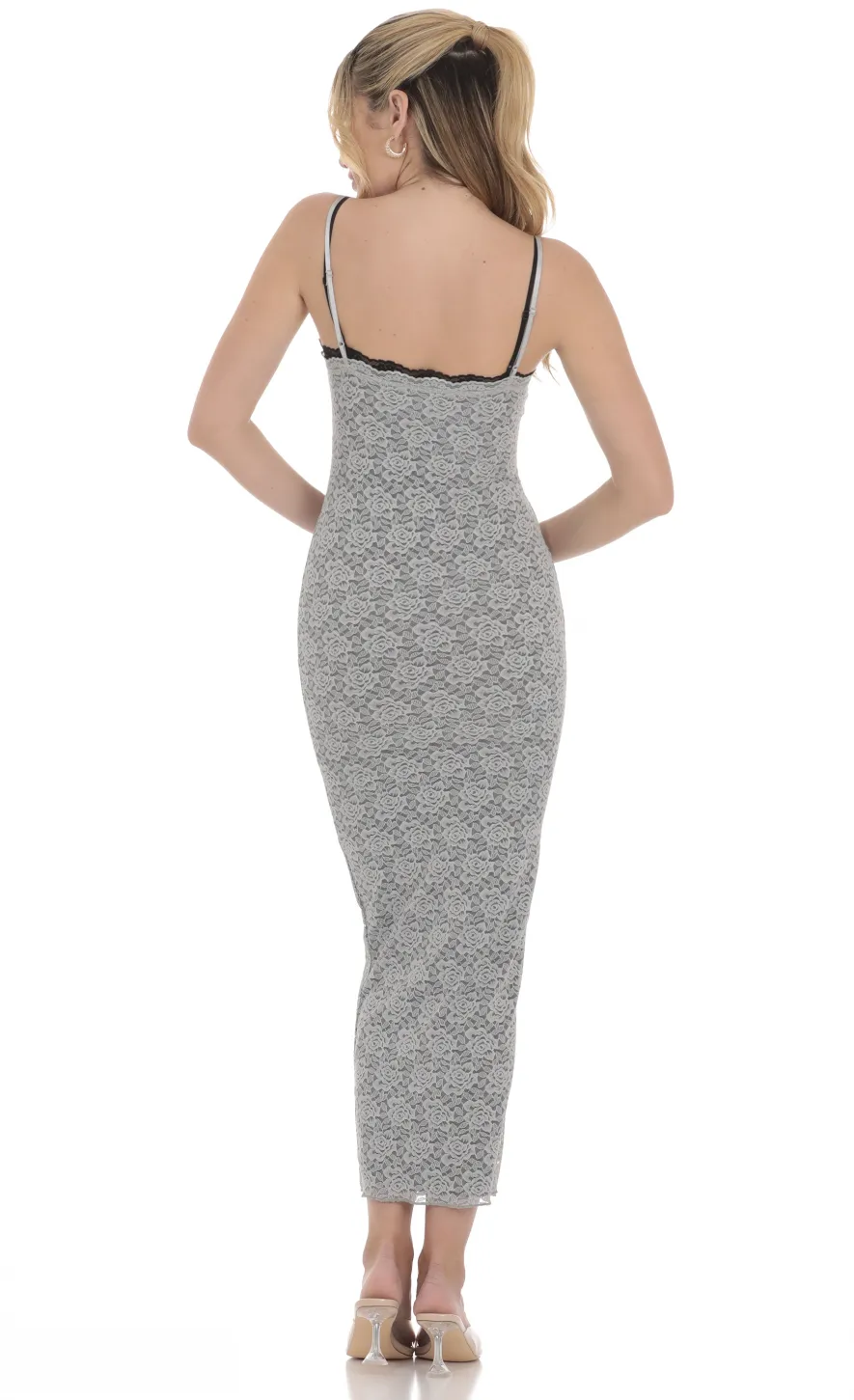 LUCY IN THE SKY Maxi Dresses^Double Layered Lace Maxi Dress
