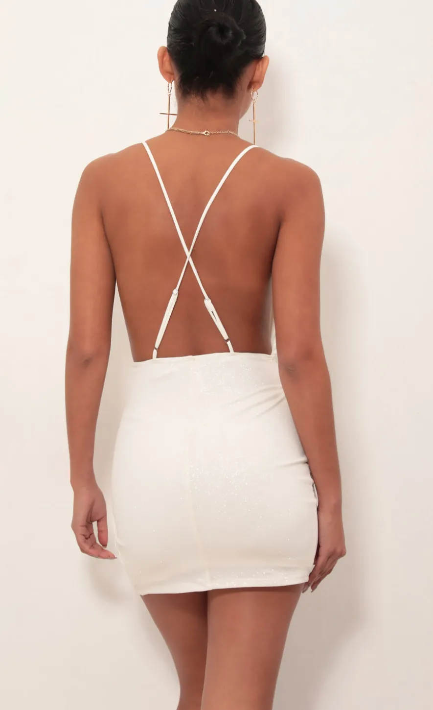 LUCY IN THE SKY Mini Dresses^Dress In Ivory Gold