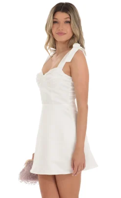 LUCY IN THE SKY Mini Dresses^Dress In White Satin