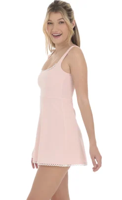 LUCY IN THE SKY Mini Dresses^Embroidered Trim A-line Dress In Pink