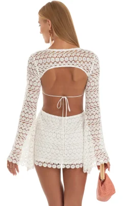 LUCY IN THE SKY Mini Dresses^Ethelyn Cut-Out Mini Dress In White