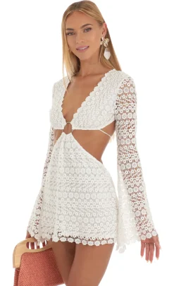 LUCY IN THE SKY Mini Dresses^Ethelyn Cut-Out Mini Dress In White