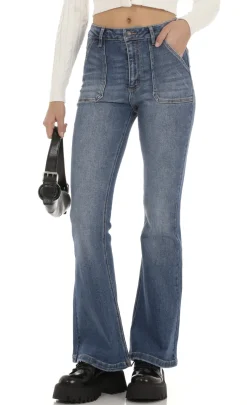 LUCY IN THE SKY Jeans^Faded Flare Jeans In Denim