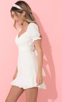 LUCY IN THE SKY Mini Dresses^Fit And Flare Dress In White