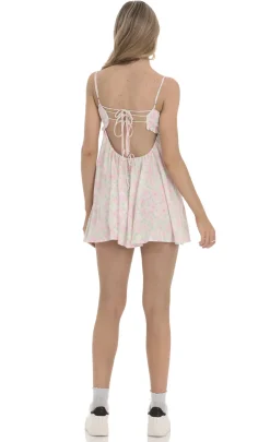 LUCY IN THE SKY Mini Dresses^Floral Babydoll Dress In White