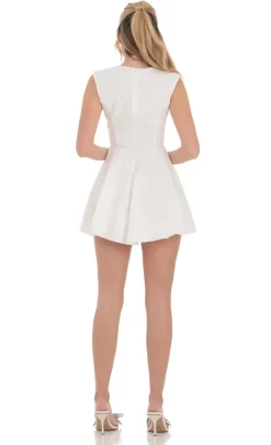 LUCY IN THE SKY Mini Dresses^Floral Fit And Flare Dress In White