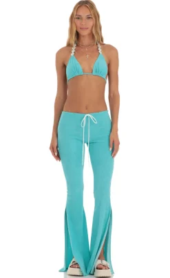LUCY IN THE SKY Two-Piece Sets|Swimwear^Floral Two Piece Pant Set In Blue