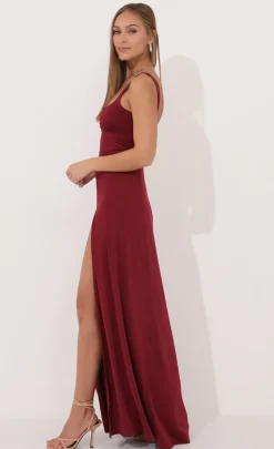 LUCY IN THE SKY Maxi Dresses^Front Tie Maxi Dress In Red