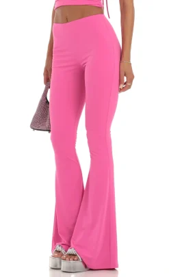 LUCY IN THE SKY Two-Piece Sets|Pants^Heart Flare Two Piece Set In Pink