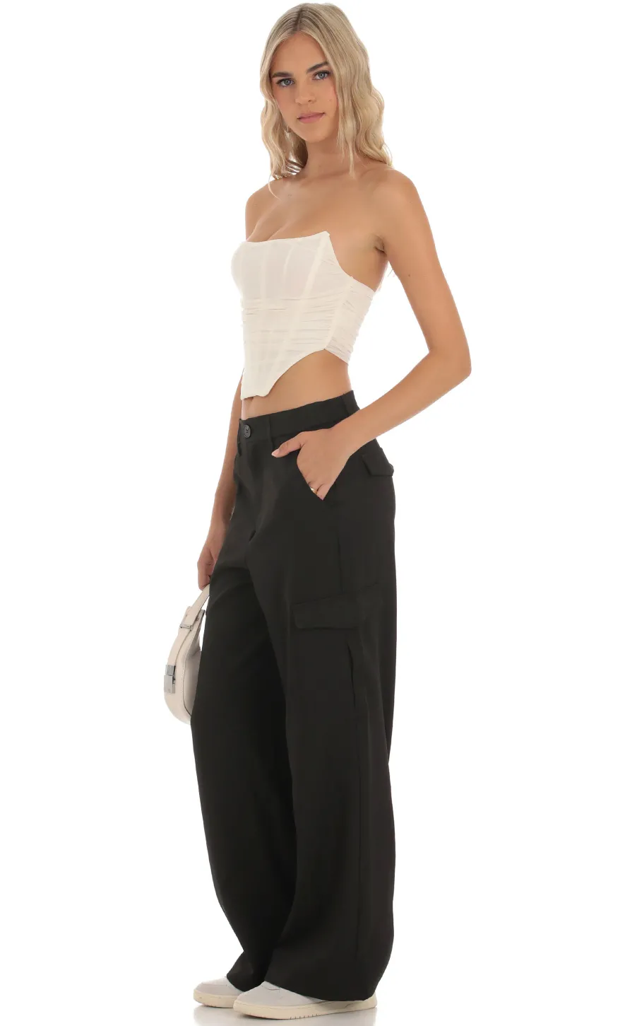 LUCY IN THE SKY Pants^Hecate Wide Leg Cargo Pants In Black