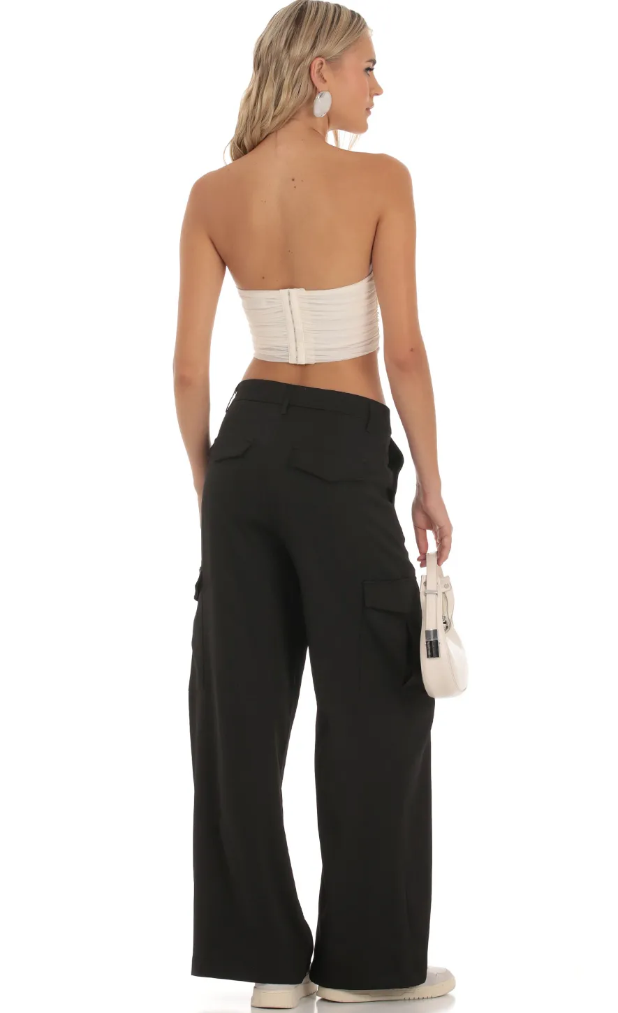 LUCY IN THE SKY Pants^Hecate Wide Leg Cargo Pants In Black