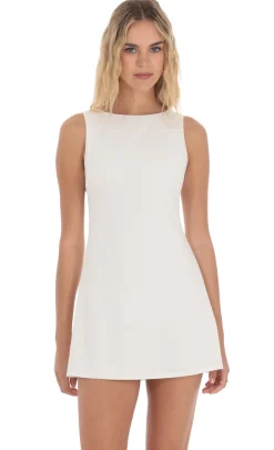 LUCY IN THE SKY Mini Dresses^High Neck Dress In White