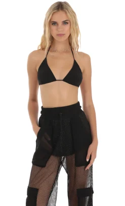 LUCY IN THE SKY Two-Piece Sets|Pants^Kataleya Shimmer Two Piece Set In Black