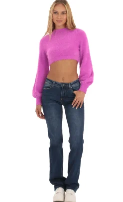LUCY IN THE SKY Jumpers & Cardigans^Knit Mock Neck Jumper In Magenta