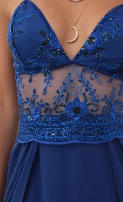 LUCY IN THE SKY Maxi Dresses^Lace Maxi Dress In Klein Blue