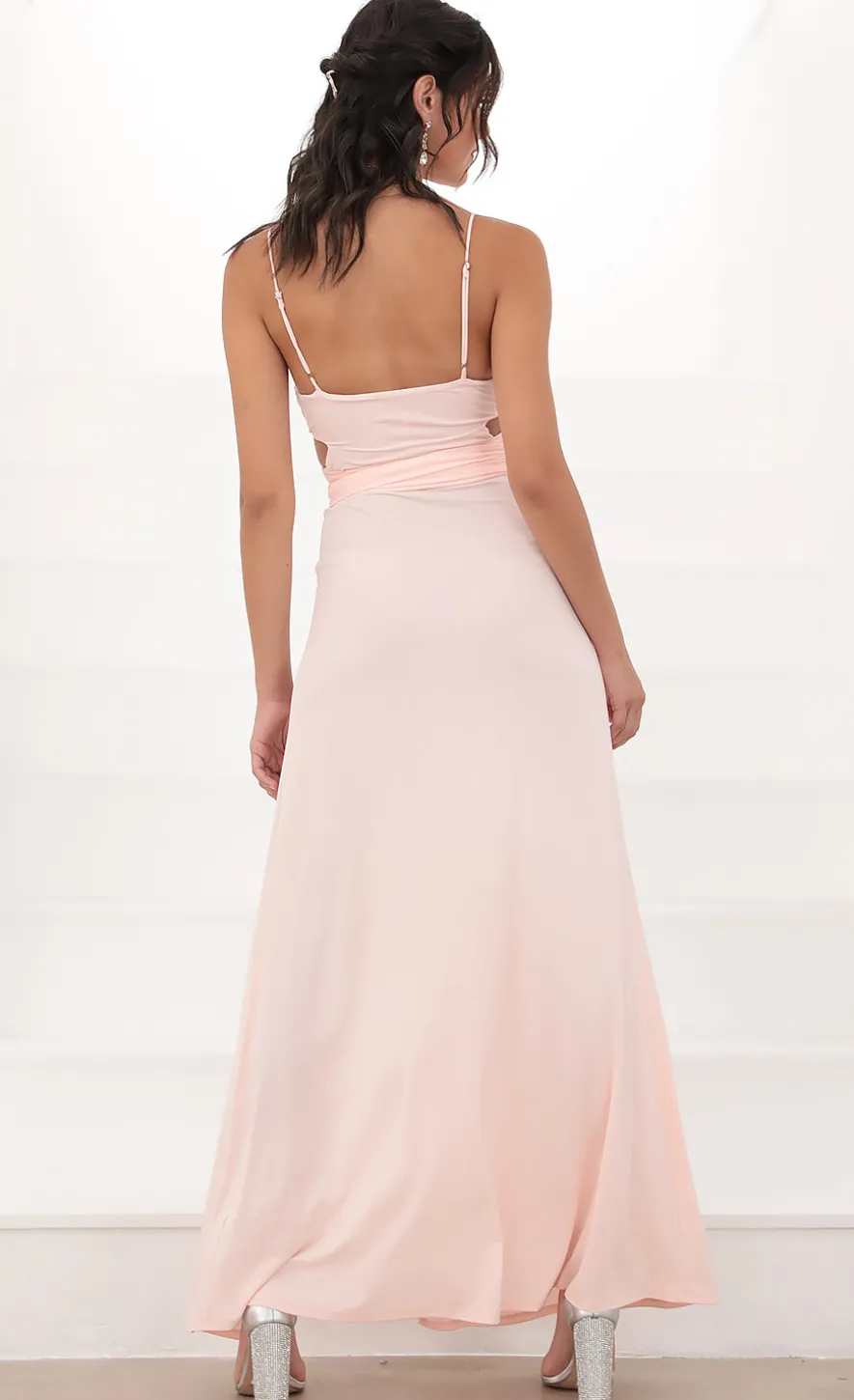 LUCY IN THE SKY Maxi Dresses^Leila Wrap Tie Maxi In Light Pink