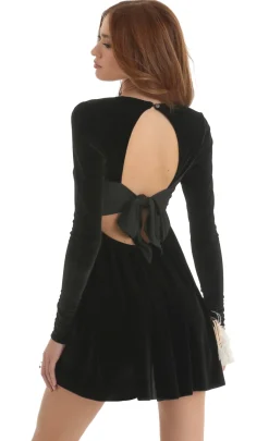 LUCY IN THE SKY Mini Dresses^Long Sleeve Baby Doll Dress In Black