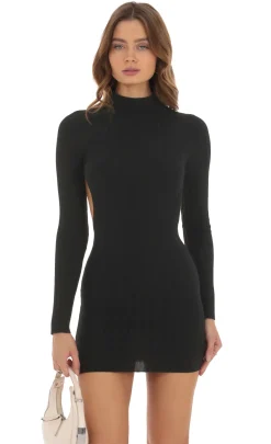 LUCY IN THE SKY Mini Dresses^Long Sleeve Mini Dress In Black