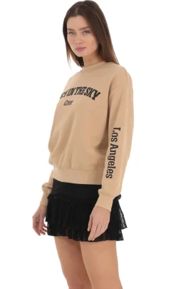 LUCY IN THE SKY Loungewear|Jumpers & Cardigans^ Crew Jumper In Brown