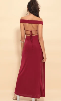 LUCY IN THE SKY Maxi Dresses^Luxe Maxi Dress In Merlot