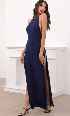 LUCY IN THE SKY Maxi Dresses^Maxi Drape Back Dress In Navy