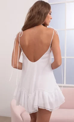 LUCY IN THE SKY Mini Dresses^Mini Dress In White Shimmer