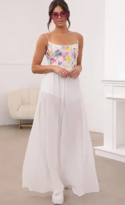 LUCY IN THE SKY Jumpsuits^Multicolor Sequin Jumpsuit In White