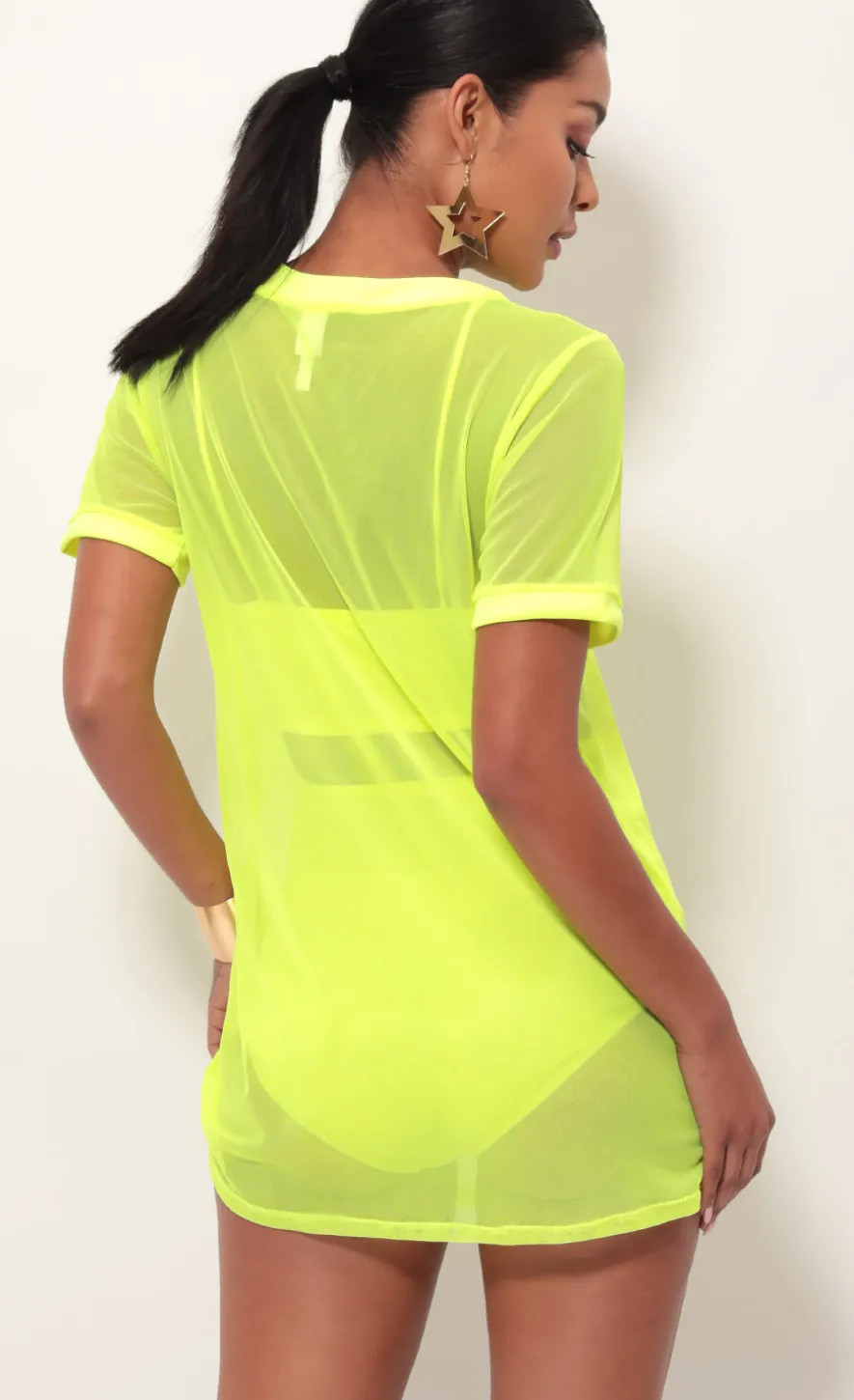 LUCY IN THE SKY Mini Dresses|Two-Piece Sets^Neon Yellow Edge Three Piece Set
