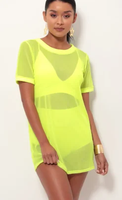 LUCY IN THE SKY Mini Dresses|Two-Piece Sets^Neon Yellow Edge Three Piece Set