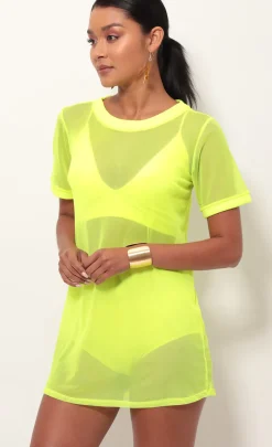 LUCY IN THE SKY Mini Dresses|Two-Piece Sets^Neon Yellow Edge Three Piece Set