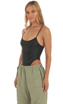 LUCY IN THE SKY Bodysuits^Nyx Shimmer Bodysuit In Black